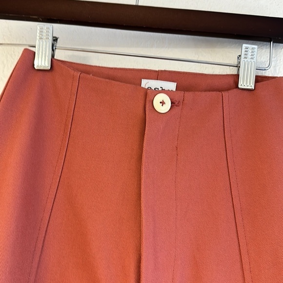 Esby Lucia Pant wide leg 100% cotton size 0. Coral color. Worn once. - Picture 4 of 15